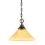 Luminaire suspendu en chaîne avec verre cristal ambré-32465983-32465985