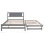Full Size Platform Bed With Adjustable Trundle-1847356103