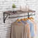 Adalyna Solid Fir Wood Floating Shelf with Hanging Rod