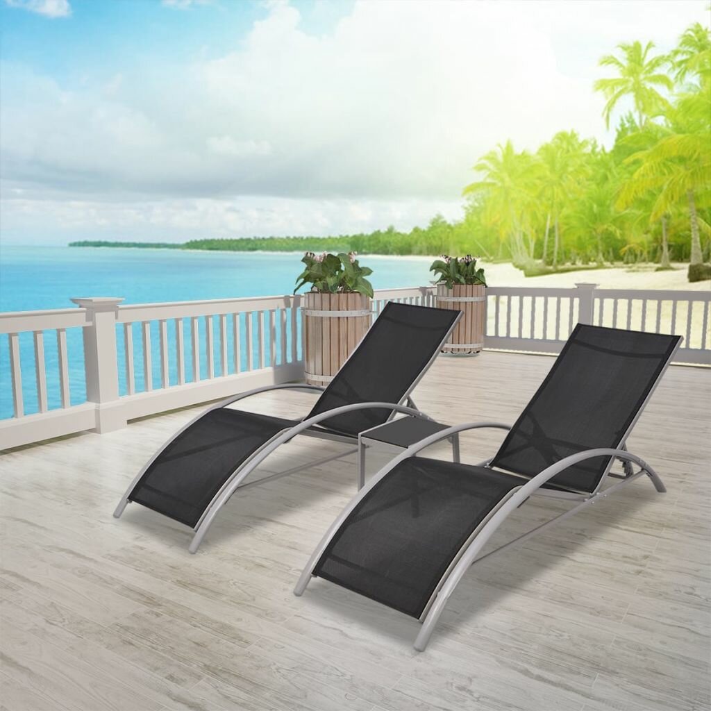 Bay Isle Home Lowall Outdoor Fabric Chaise Lounge with Table & Reviews ...