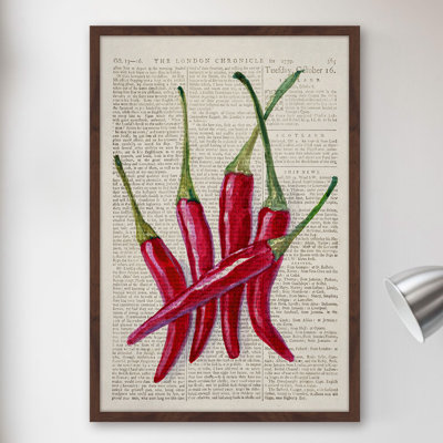 « red hot chilies ii », reproduction d’art encadrée