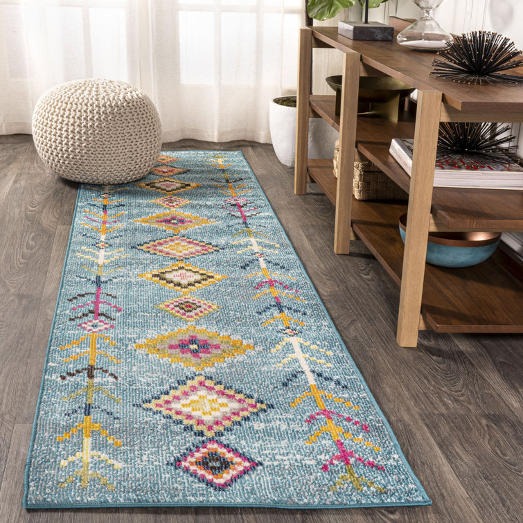 Bostwick Tribal Love Geometric Light Blue/Multi Rug