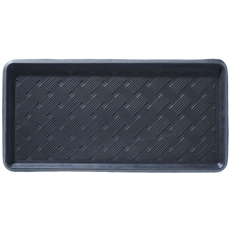 Lattice 32 in. X 16 in. Non-Slip Outdoor Rubber Boot Tray