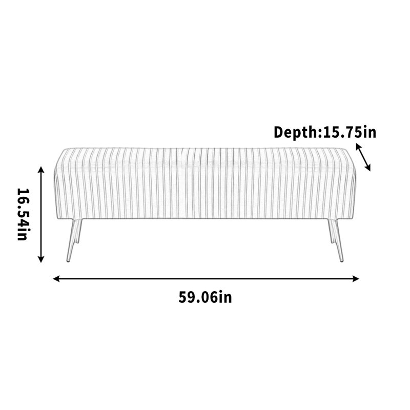 Culpepper, H 16,54 po x l 59,06 po x P 15,75 po