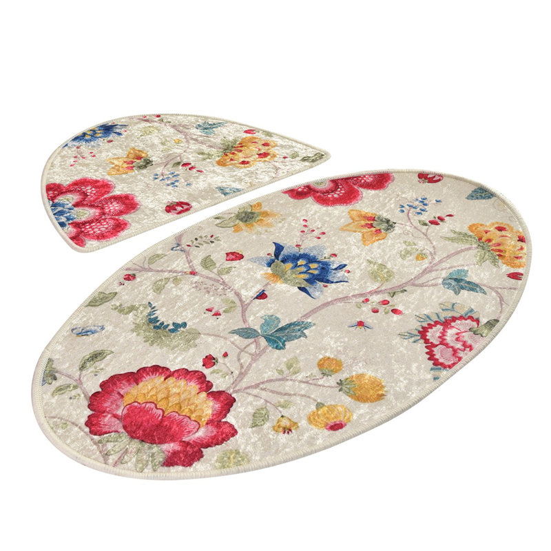 Ensemble de tapis de bain de qualité supérieure (2 pièces) en polyester antidérapant de 19,7 po x 23,6 po et de 23,6 po x 39,4 po | Antiallergique, anti-poussière et anti-taches, 700 gr / m² | Lavable à la machine, parfait pour la décoration de salle de bain