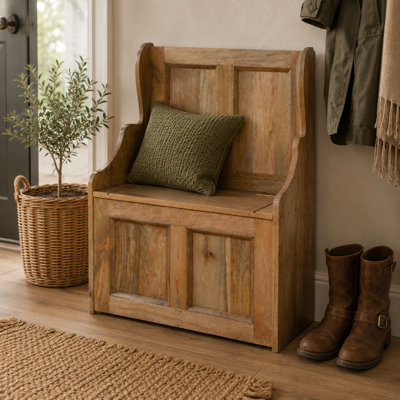 Solid Wood Storage Bench