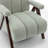Dormon Upholstered Boucle  Armchair with Solid Wood Legs-1302436130