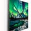 Horloge murale Northern Lights dans de superbes montagnes de l'Arctique-273353517