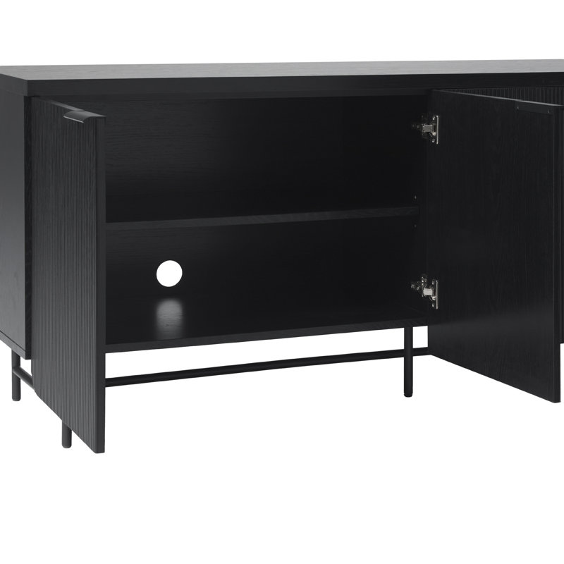 Ludlow Reeded 4-Door Black Sideboard