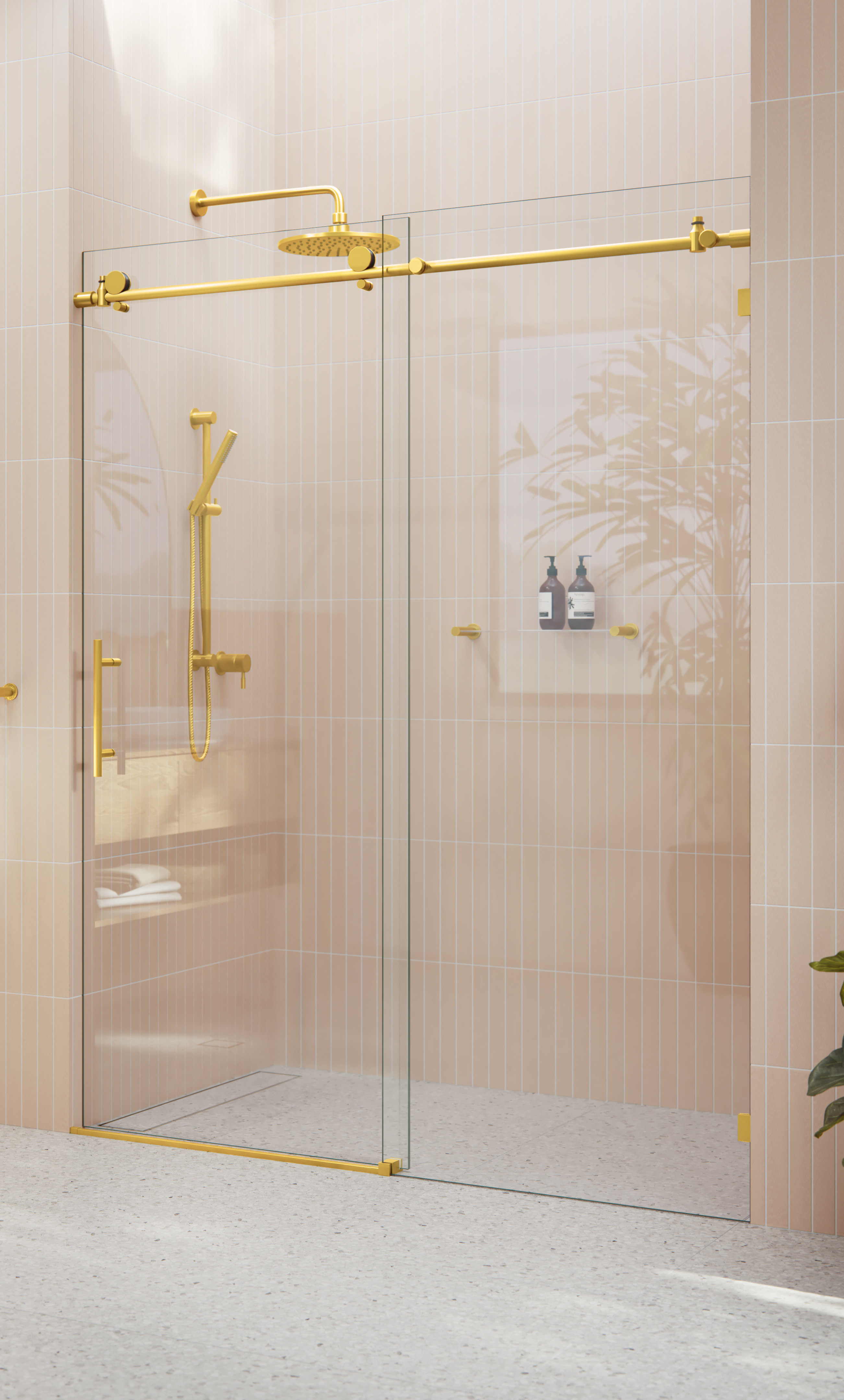 Eclipse 56 - 60 in. x 78 in. Fully Frameless Sliding Shower Door