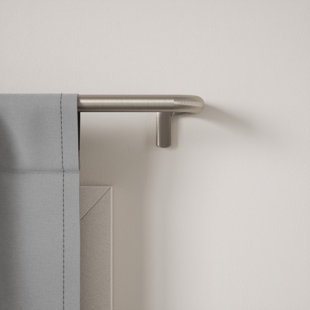 Ensemble de tringle à rideaux occultant réglable 3/4 po Ailanni, acier