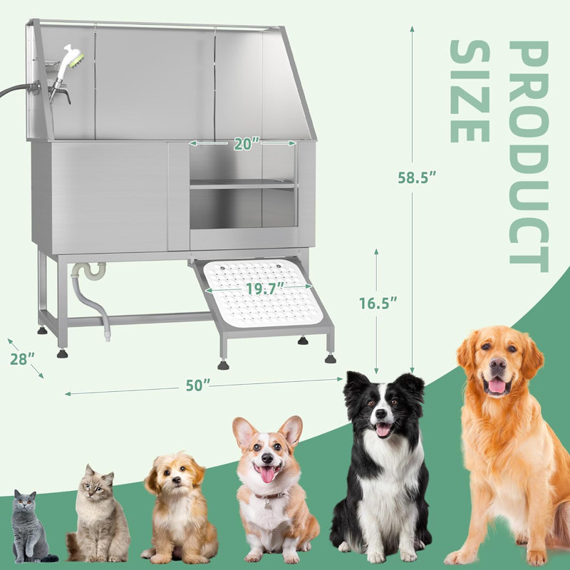 Stainless Steel Dog Washing Station