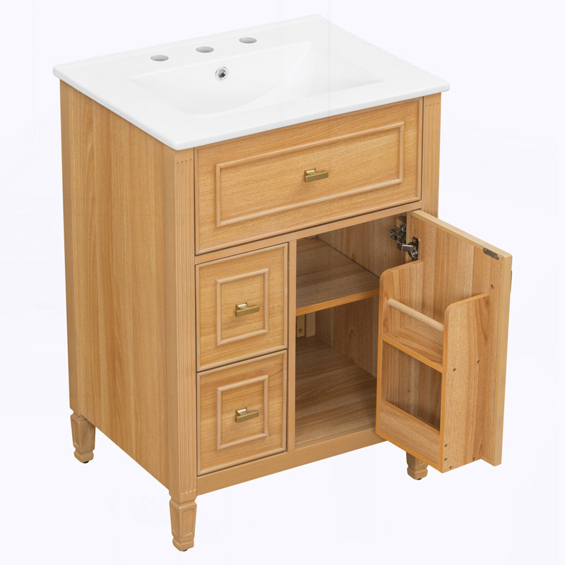 Meuble-lavabo 24 po avec lavabo, Wood