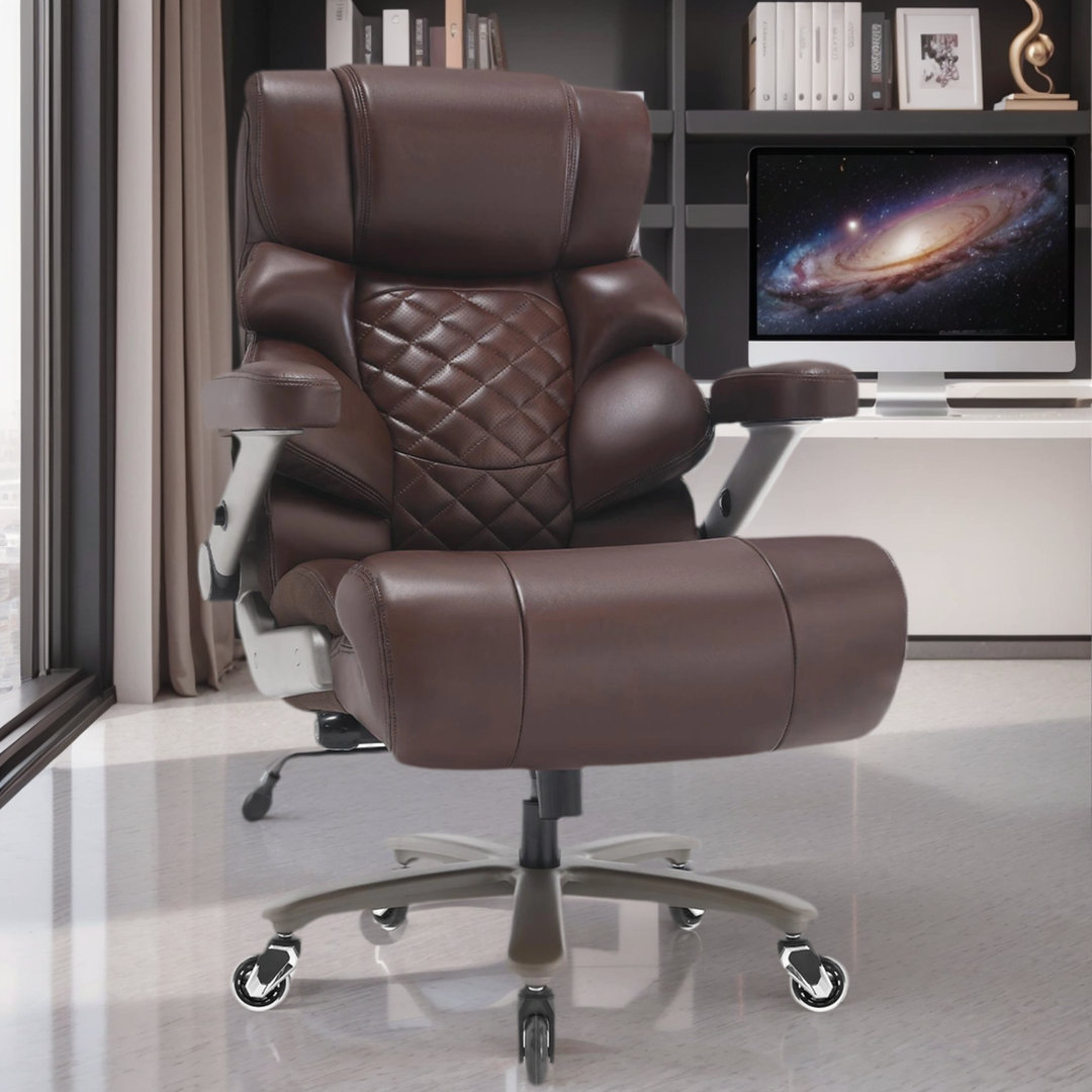 Maurica Big/Tall Ergonomic Office Chair 600LBS ,Home Office Chair with Adjustable Armrests and Backrest Canora Grey Upholstery 