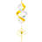 Metal Bee Wind Twirler 41in