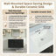 Meuble-lavabo mural en bois aggloméré 36 po à fermeture en douceur intégré avec tiroirs et lavabo simple en céramique à 3 trous 36 po-130833213