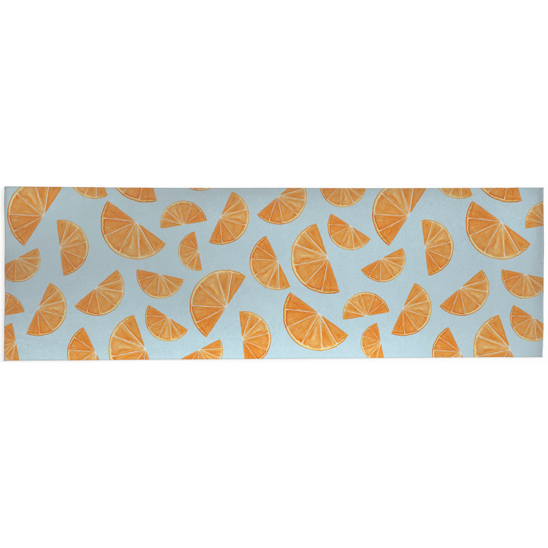 Summer Oranges Outdoor Rug, Runner 2'6" x 8'