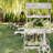 Quenby Wooden Flower Cart Plant Stand - 33.75" x 21.75" x 49.25" - White-1317562899