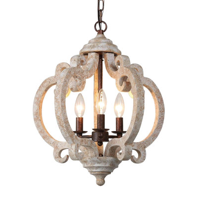 Lustre géométrique 3 lumières façon bougie
