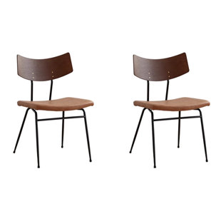 Retro Aesthetic Durable Comfortable Dining Chairs (Set of 2)
