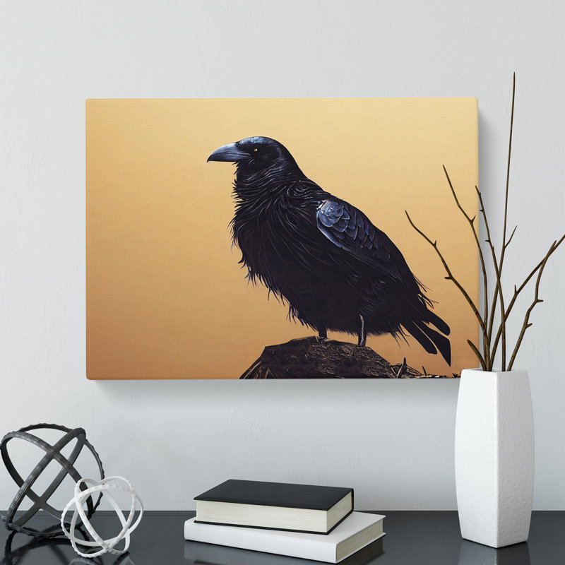 Raven Bird Vol.2 - Wrapped Canvas Painting, 40cm H x 60cm W x 3cm D