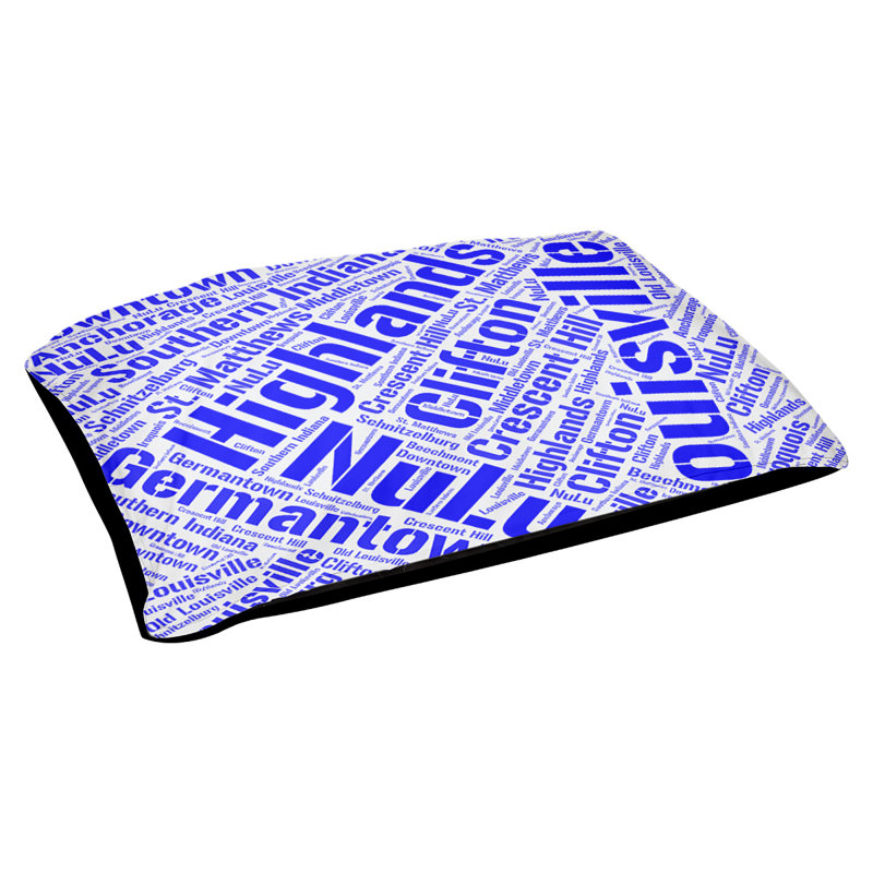 Oreiller rectangulaire designer, Petit L 28 po x l 18 po, bleu, Louisville
