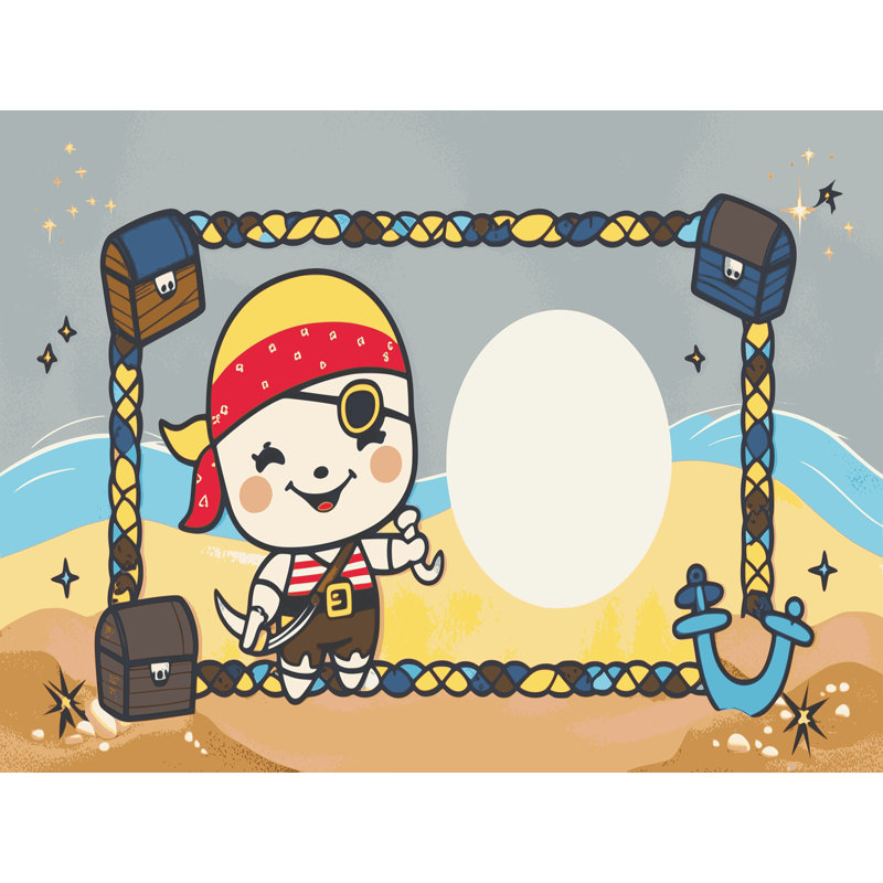 Tapis lavable pour enfant Dakota Fields Pirates Ocean_Pir032, Rectangulaire 7 pi x 10 pi