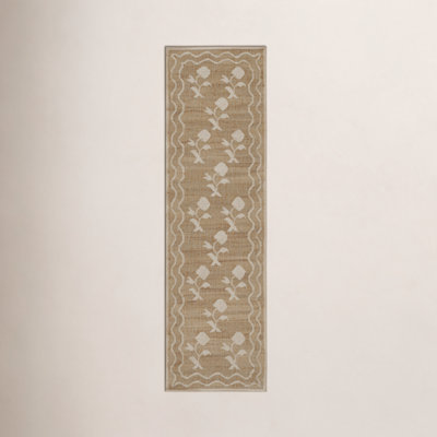 Orchard Ivory Hand-Woven Floral Jute Rug