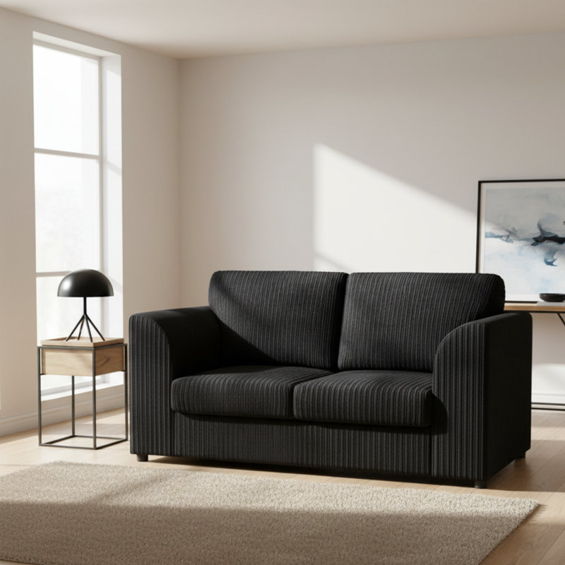 Corduroy Sofa, Black