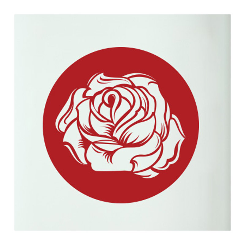 Plants & Flowers Wall Decal, Dark Red