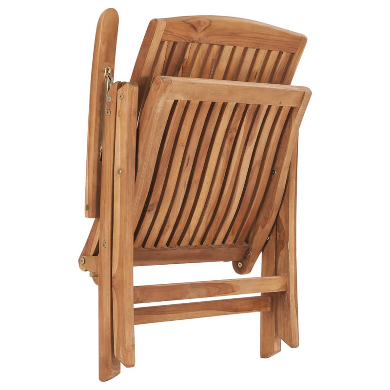 Ensemble de salle à manger de jardin en bois de teck massif 9 pièces Evonnie