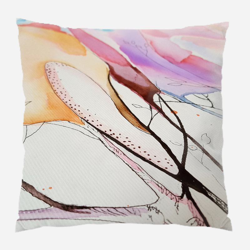 Coussin décoratif art Bomar, Microsuède, Intérieur