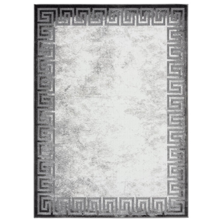 Tapis beige / gris à motif abstrait bolologia