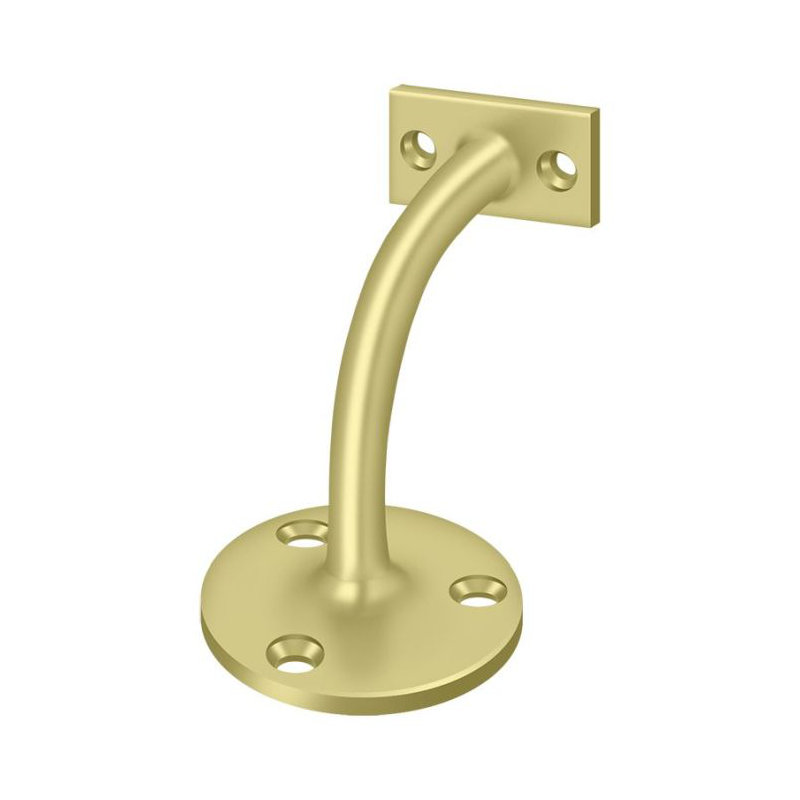52A94BEB463D48F08C7939703F0DFE43 Supports de main courante, projection légère 3-1 / 4 po en laiton poli, Laiton poli