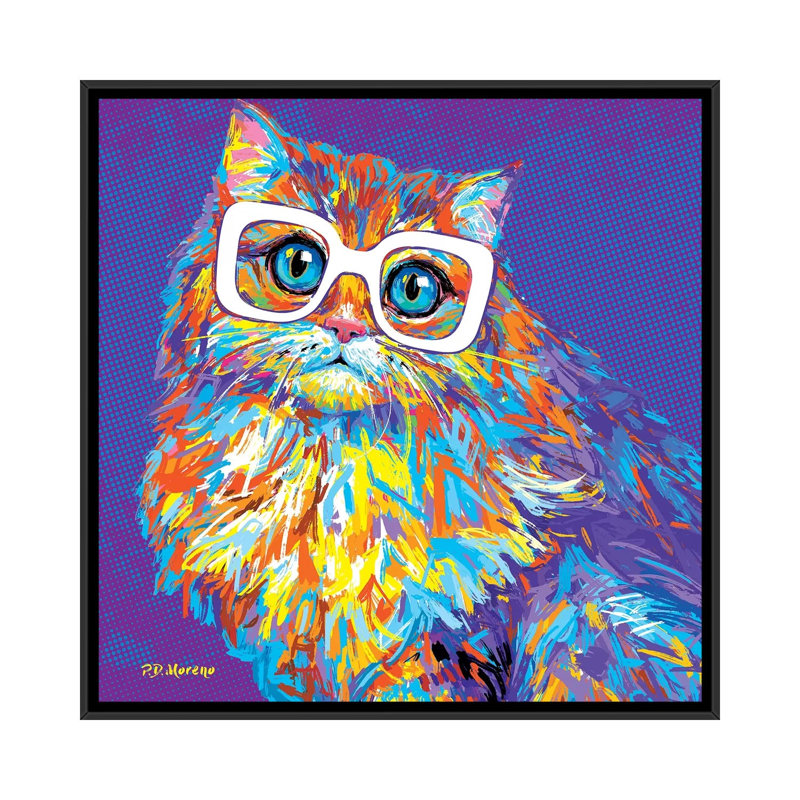 Sharleen by P.D. Moreno - Print on Canvas, 45.72 cm H x 45.72 cm W, Black Framed