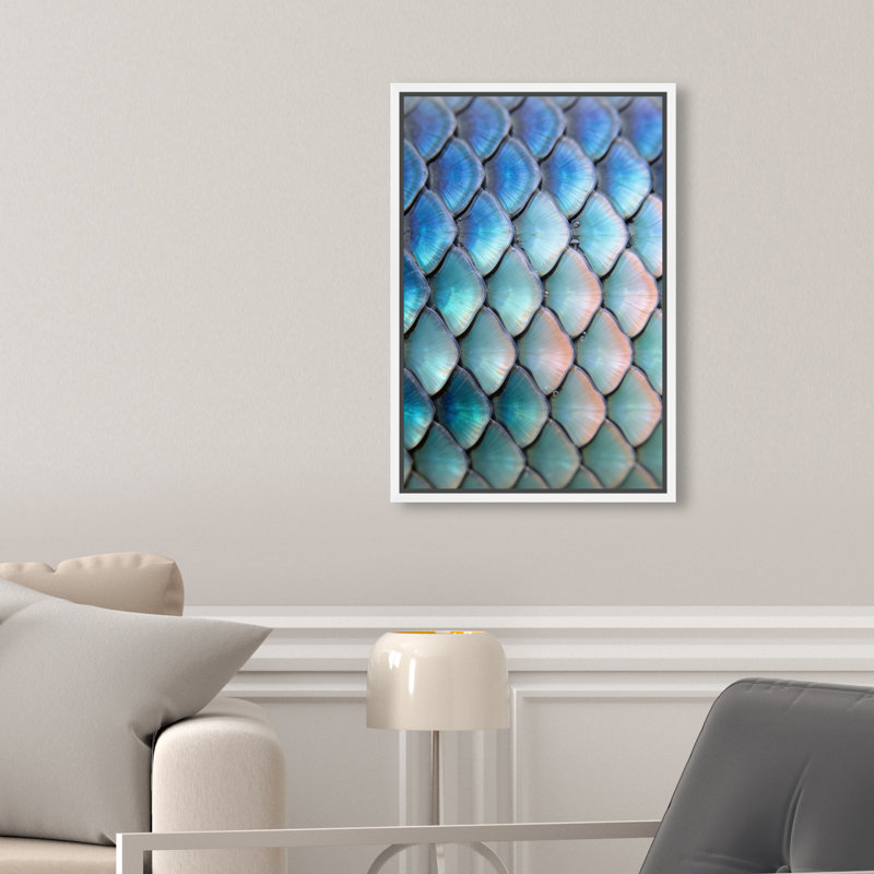 Mermaid Zoom Print by Oliver Gal, 31"H x 21"W, White Floater Frame