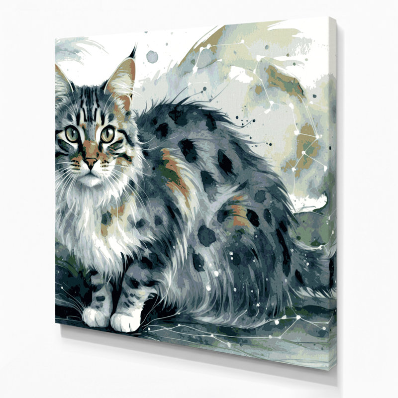 Art mural sur toile chats bruns australiens verts, H 12 po x l 12 po