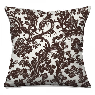 Coussins floraux à motif damassé double face