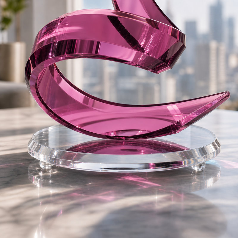 Zameir Abstract Figurines & Sculptures, Raspberry