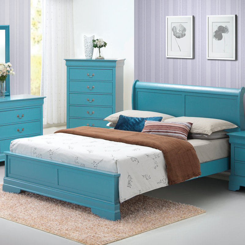 Citronelle Standard Bed, Full, Teal