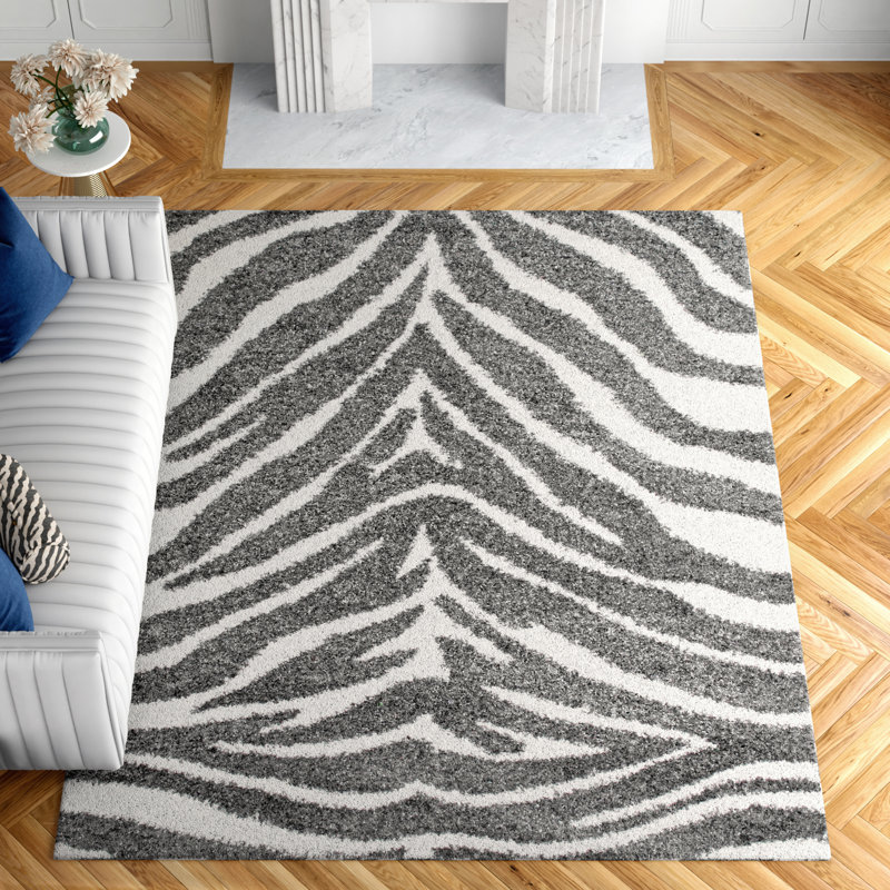 Tapis blanc cassé / gris Montana Montana, Rectangle 8 pi x 10 pi