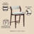 Patricia Modern Velvet Upholstered Counter Stool with Beech Wood Frame in White Glacier-111807615-111807614