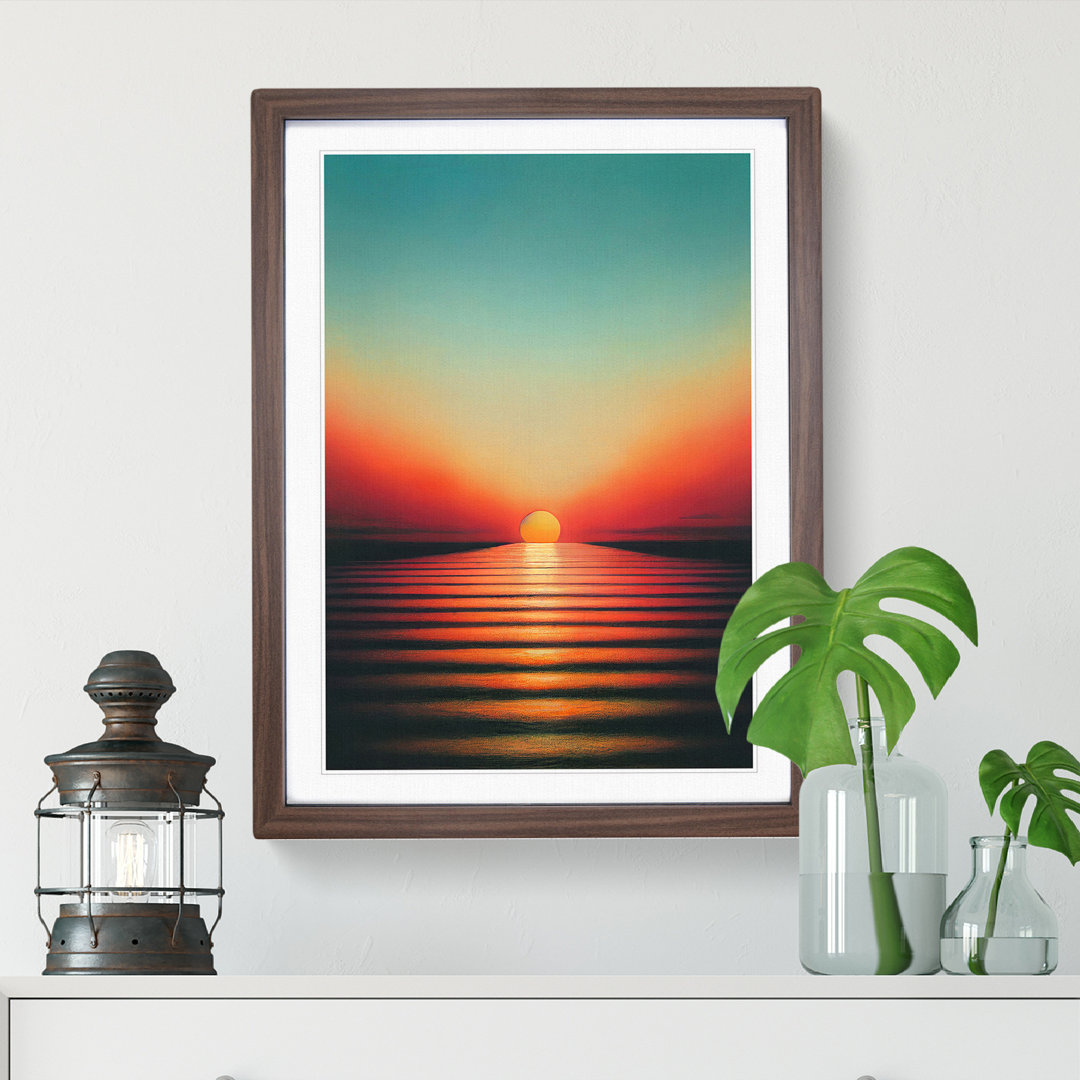 Resplendent Abstract Ocean Sunset - Wall Art