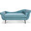 Chaise longue avec accoudoirs à volutes attrayants, assise spacieuse et stable, rembourrage en éponge, coussin confortable, pied en bouleau conique, P 29,21 po x l 69,93 po, H 29,93 po, fauteuil luge classique, siège en mousse haute,-1699704093