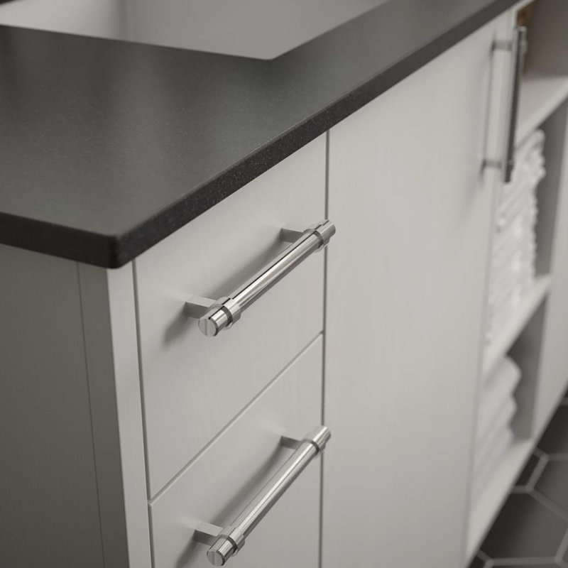 Milan Series Cabinet 3-3/4" Centre to Centre Bar Pull Handle, Brushed Nickel