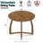  Alma 36 Inches Round Dining Table for 2-4, Rubber Wood, Mid-Century Modern Kitchen & Dining Room Tables with Cross Legs, Space-Saving, Water-Resistant & Versatile, Easy Setup, Natural-63358886