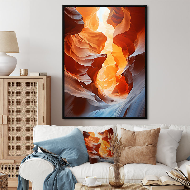 «Jaimon Canyon Antelope Symphony I», reproduction sur toile, Cadre flottant noir, H 44 po x l 34 po x P 1,5 po