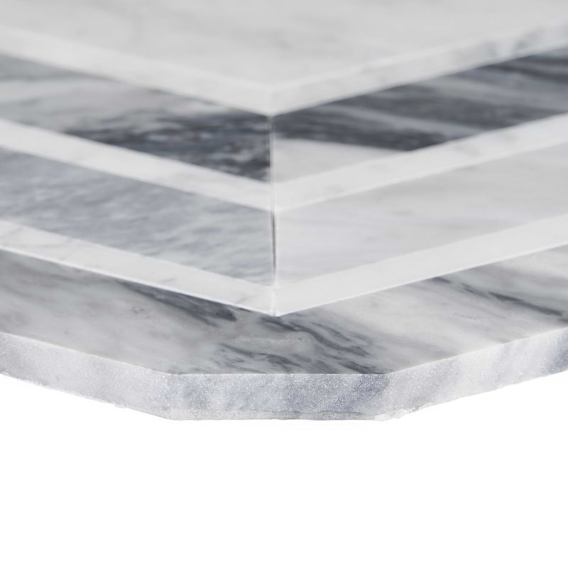 Mezzo 11x18 Polished Calacatta Marble Mosaic Tile, Canta Polished