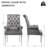 Upholstered Tufted Arm Dining Chairs-648702695
