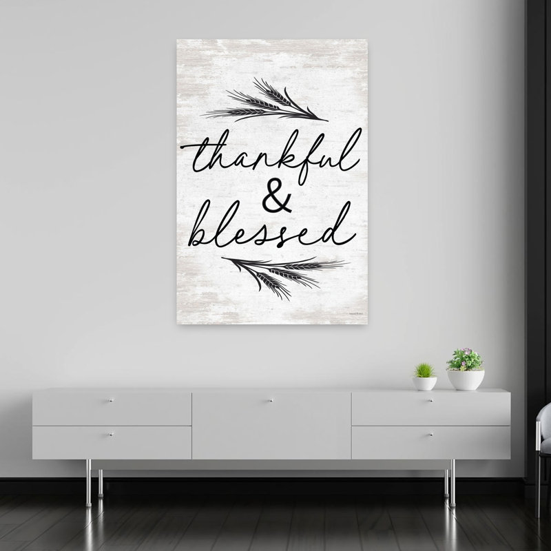 «Thankful Blessed», art contemporain abstrait, H 60 po x l 40 po